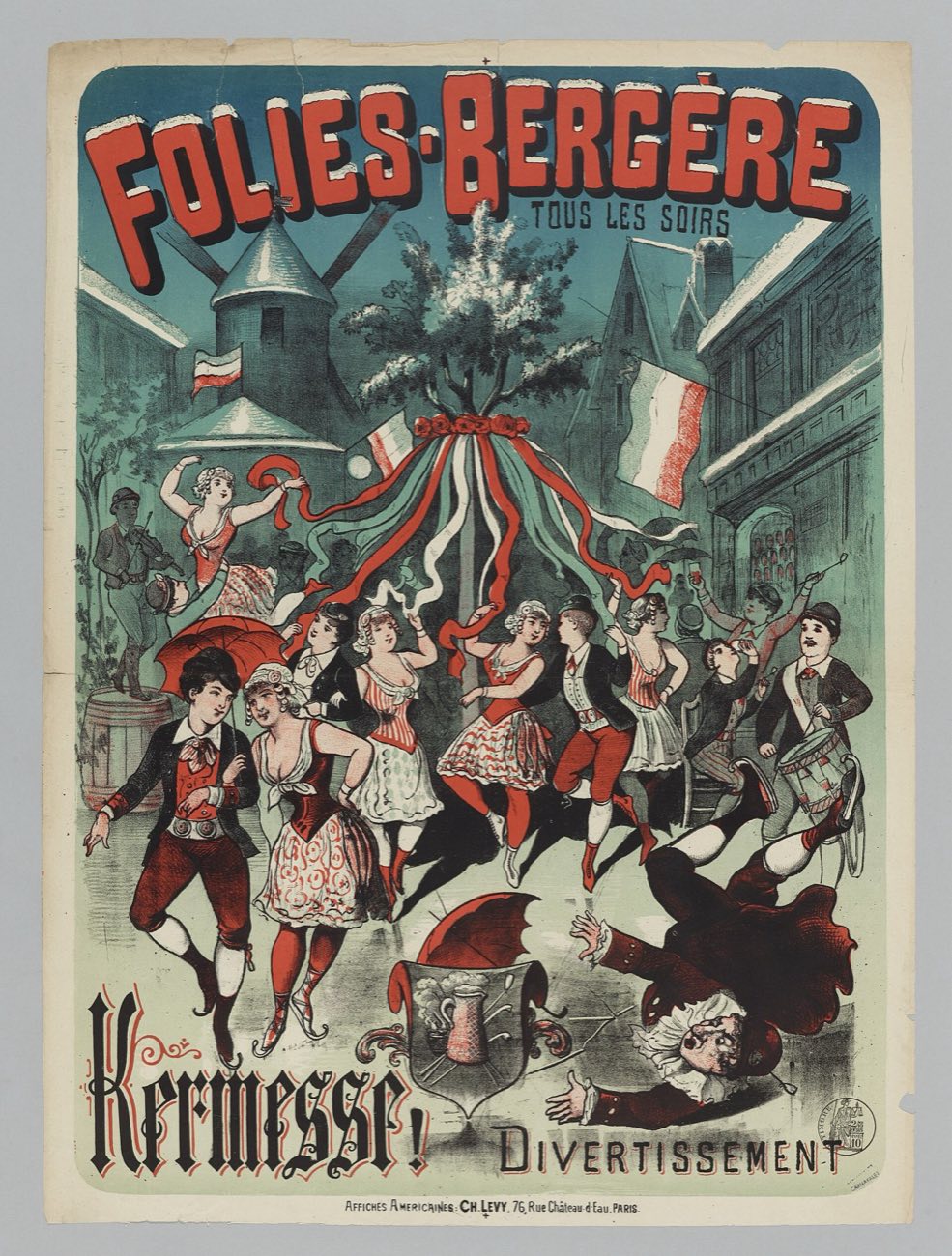 Affiche ancienne des Folies Bergère